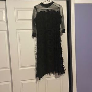 black feather dress